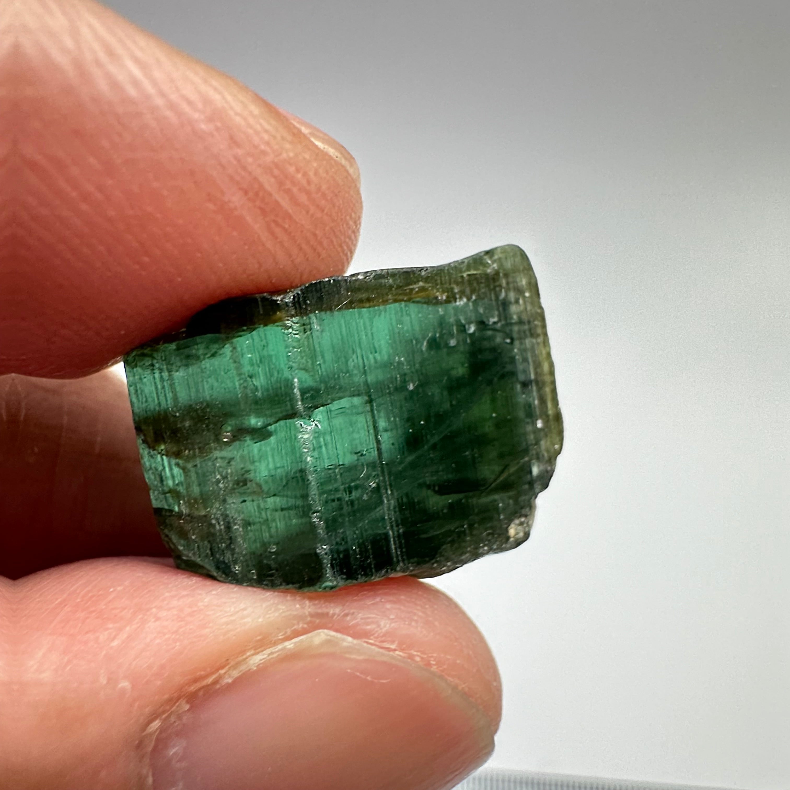 Tourmaline Crystal, 5.90gm, Untreated Unheated, cab/specimen grade, closed c axis