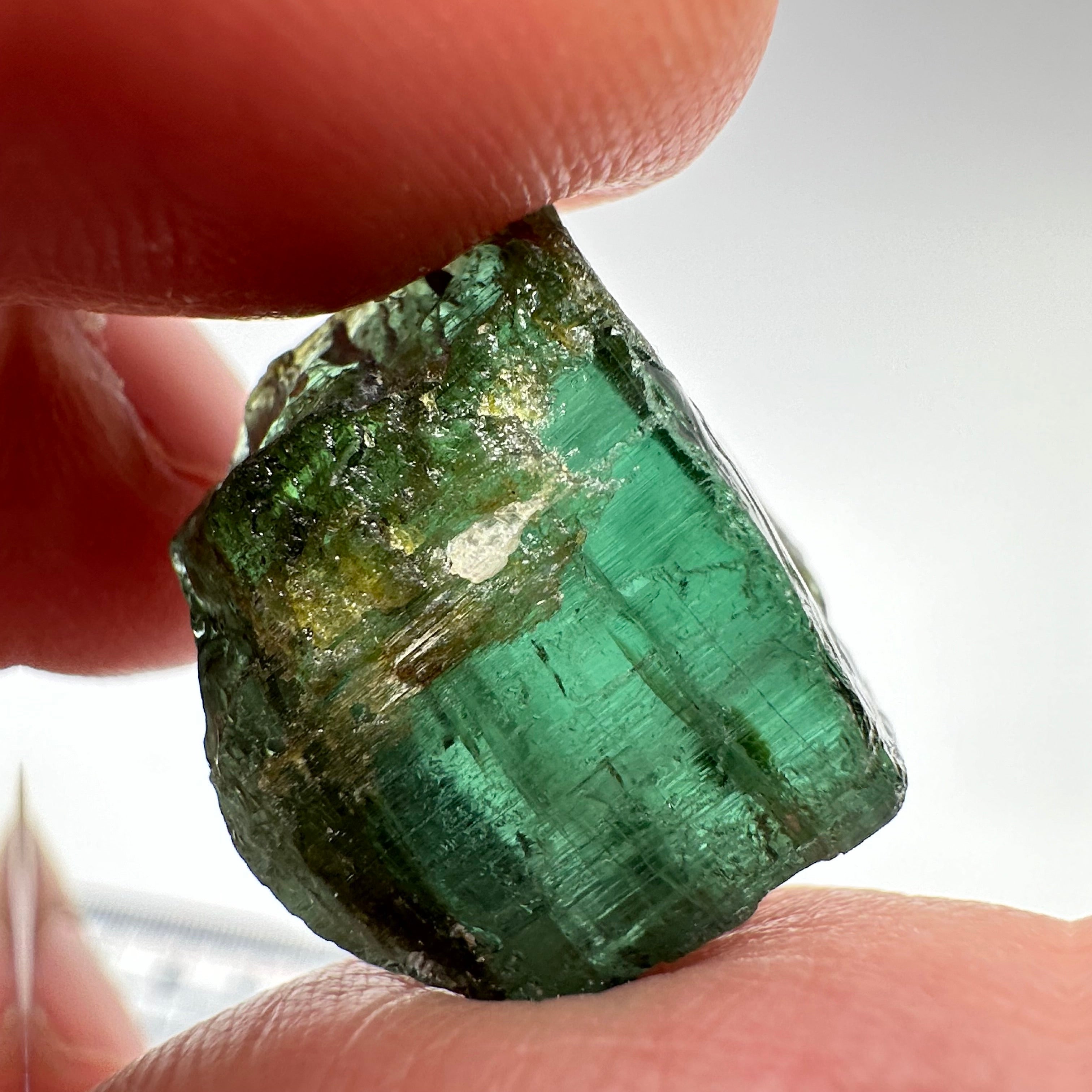 Tourmaline Crystal, 5.90gm, Untreated Unheated, cab/specimen grade, closed c axis