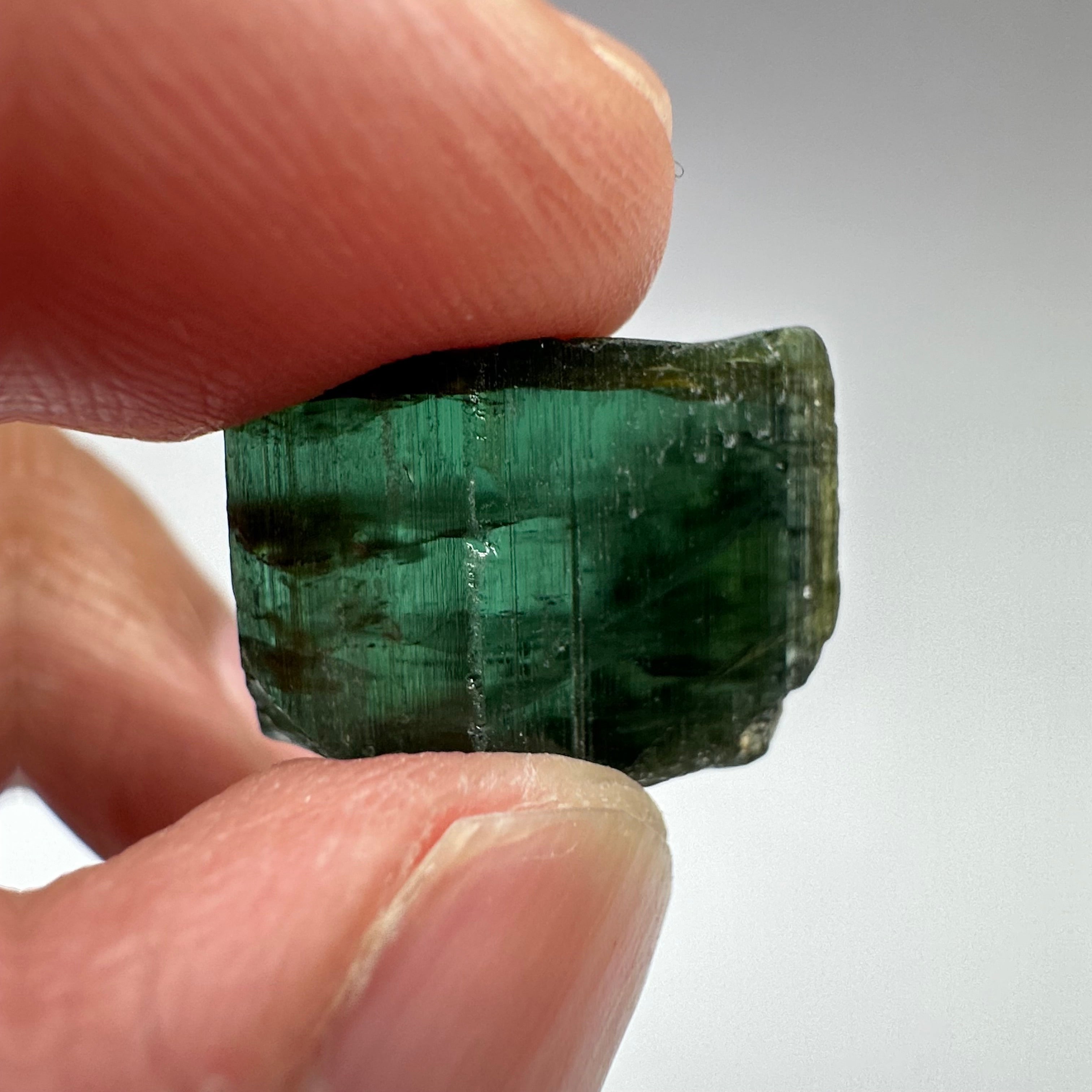 Tourmaline Crystal, 5.90gm, Untreated Unheated, cab/specimen grade, closed c axis